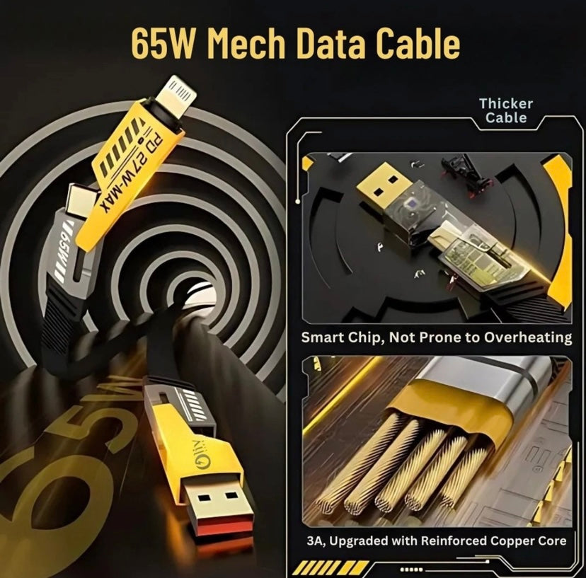 OlivLife 4 In 1 Data Cable (Black)