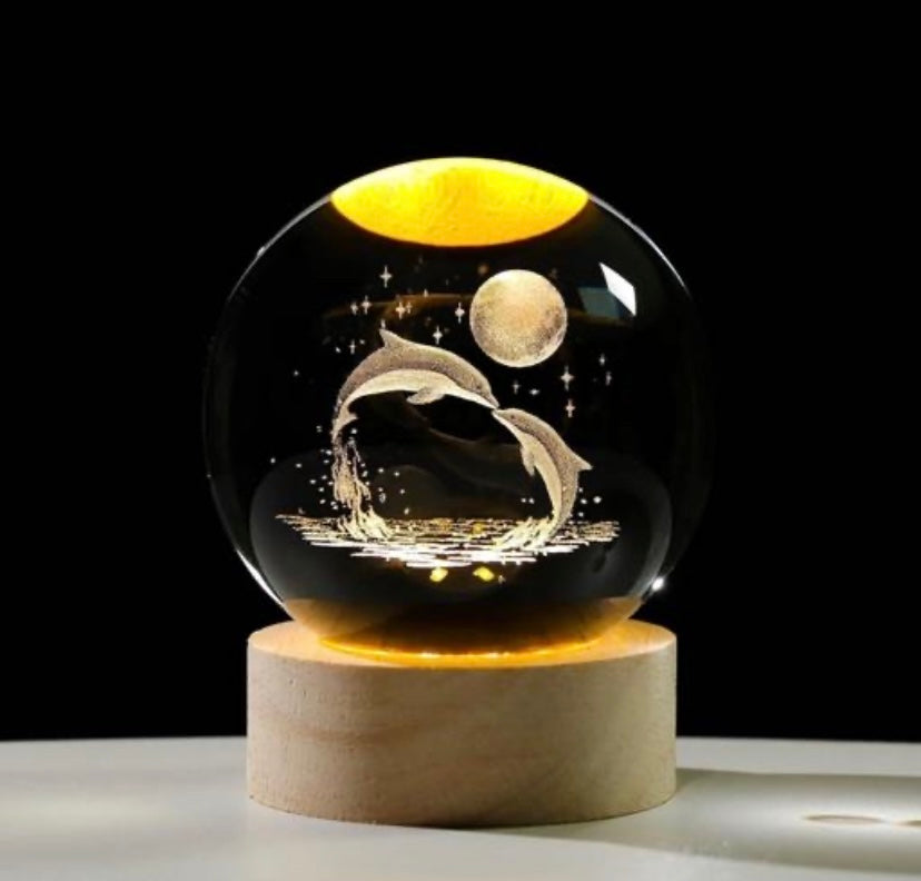 3D galaxy glass night lamp ⚡️