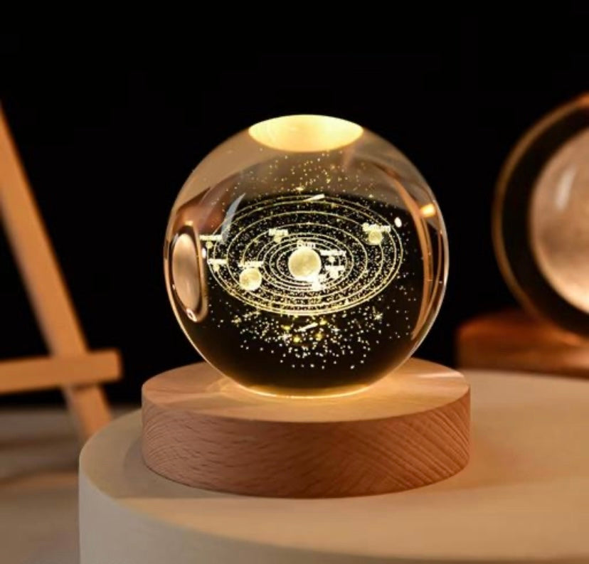 3D galaxy glass night lamp ⚡️